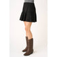 Suede High Wasted Mini Skort
