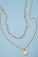 Double Layer Bow Heart Necklace