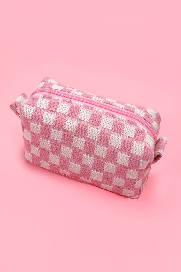 Checker Cosmetic Pouch