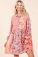 Brushstroke Bloom Mini Shirt Dress