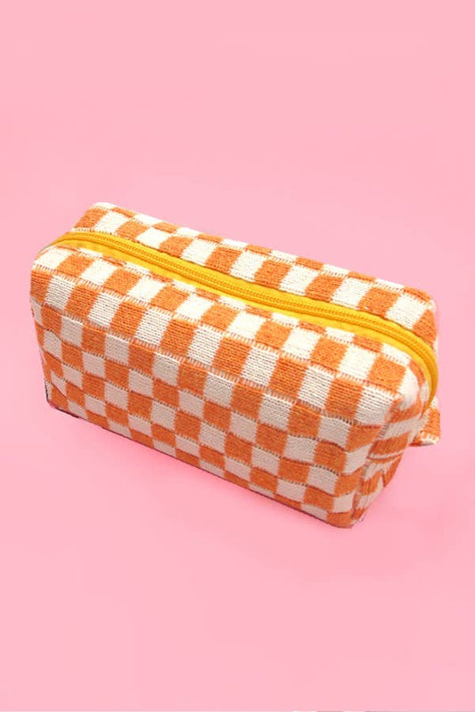 Checker Cosmetic Pouch