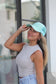 Solid High Ponytail Hat with Mesh, Mint