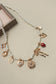 Pearl Beaded Bow Strawberry Cherry Necklace