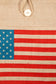 American Flag Burlap Tote Bag
