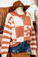 Checker Floral Stripe Sweater