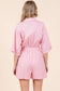 Linen Tie Belt Romper