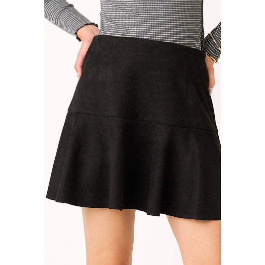 Suede High Wasted Mini Skort