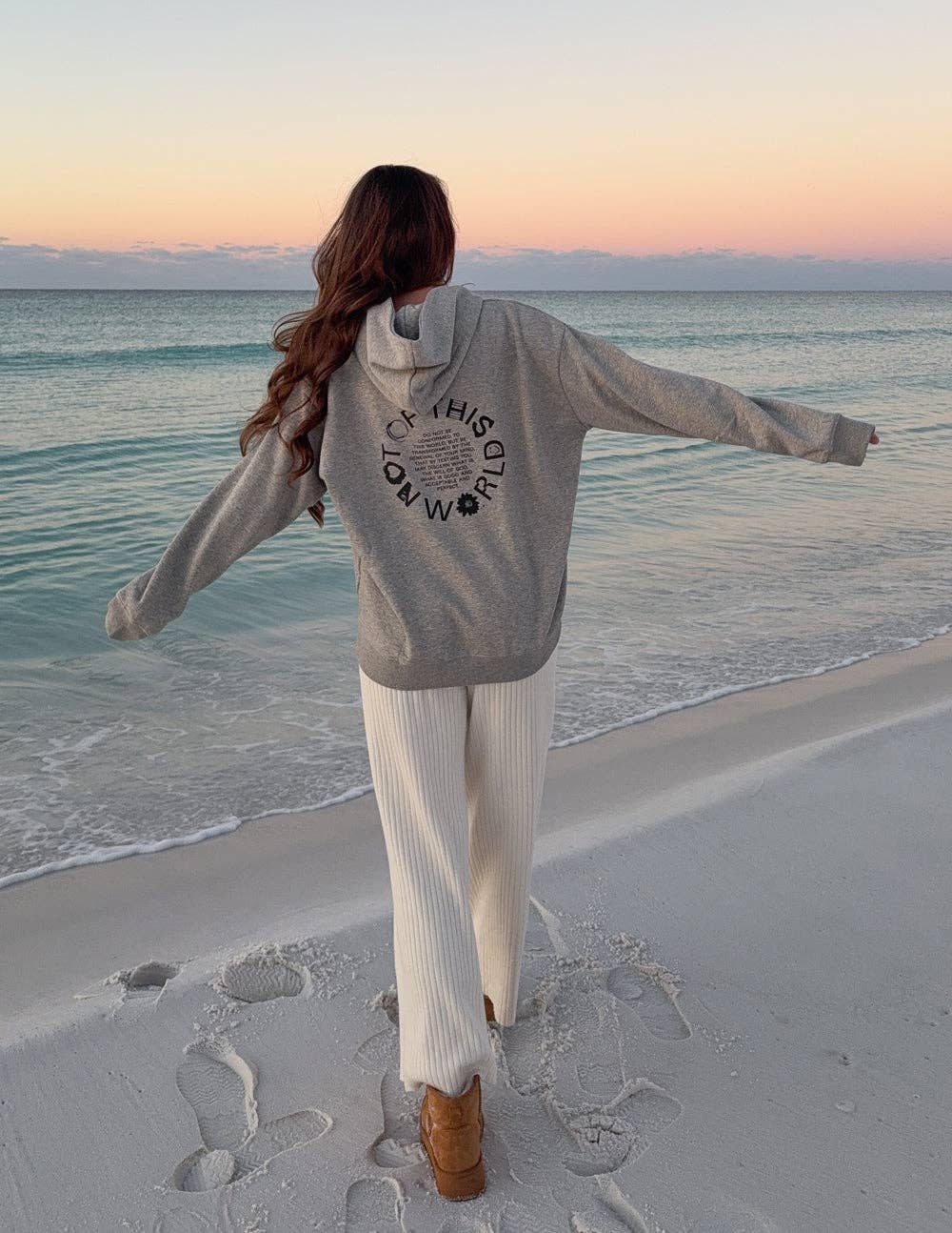 Not of This World Beige Hoodie