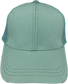 Solid High Ponytail Hat with Mesh, Mint