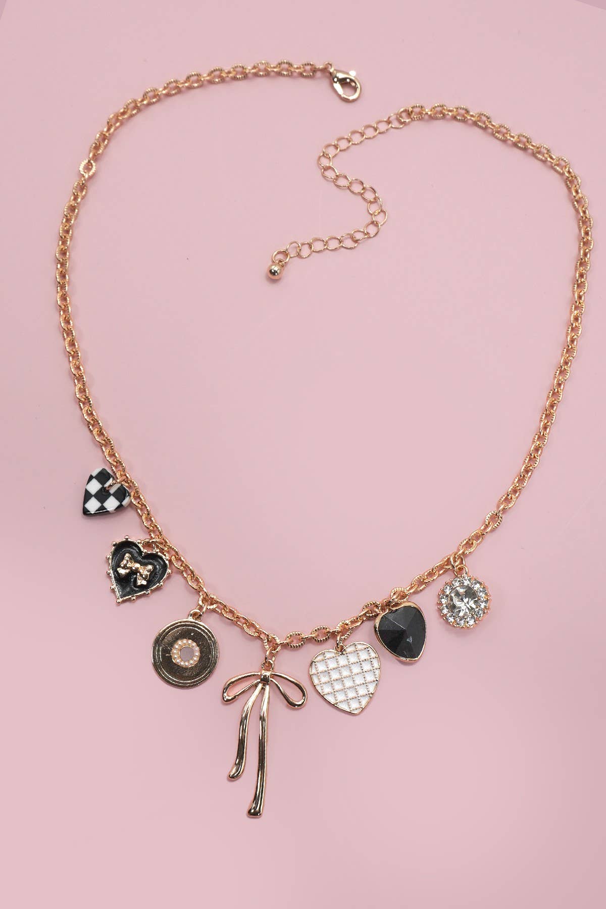 Charm Necklace-Bow Checker