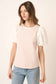 Striped Balloon Sleeve Top