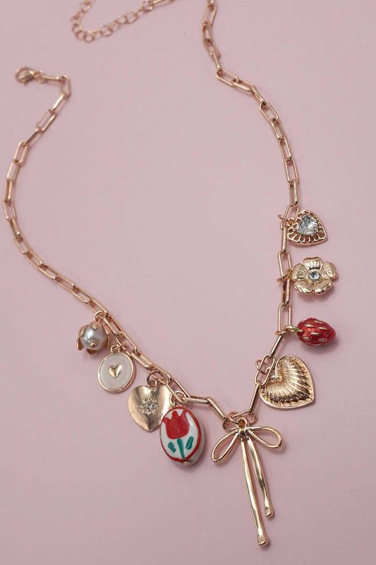 Charm Necklace Bow Toile