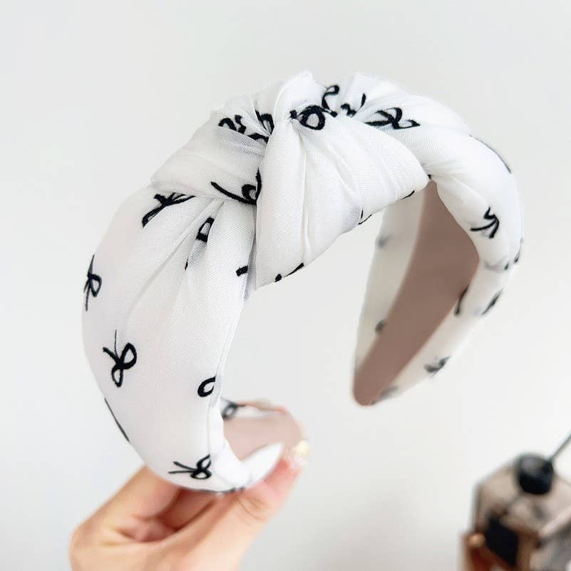 SOFT KNOTTED POLKA DOT HEADBAND HAIR BAND
