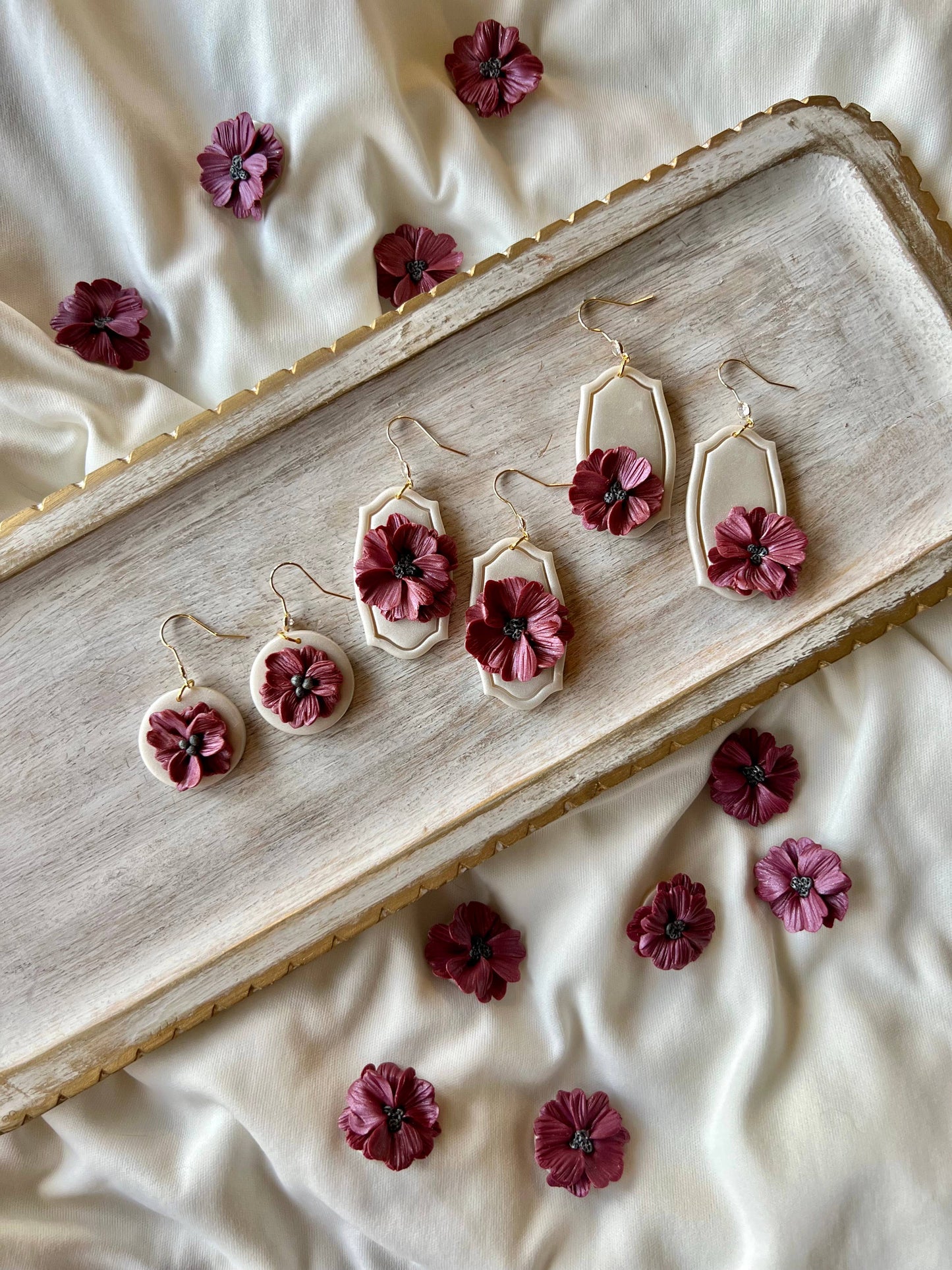 Realistic Floral Earrings