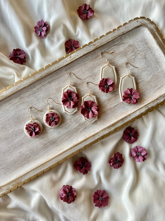 Realistic Floral Earrings