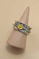 VINTAGE BOHO  TWO TONE SUNFLOWER STATEMENT RING