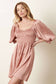 Petal Satin Smocked Mini Dress