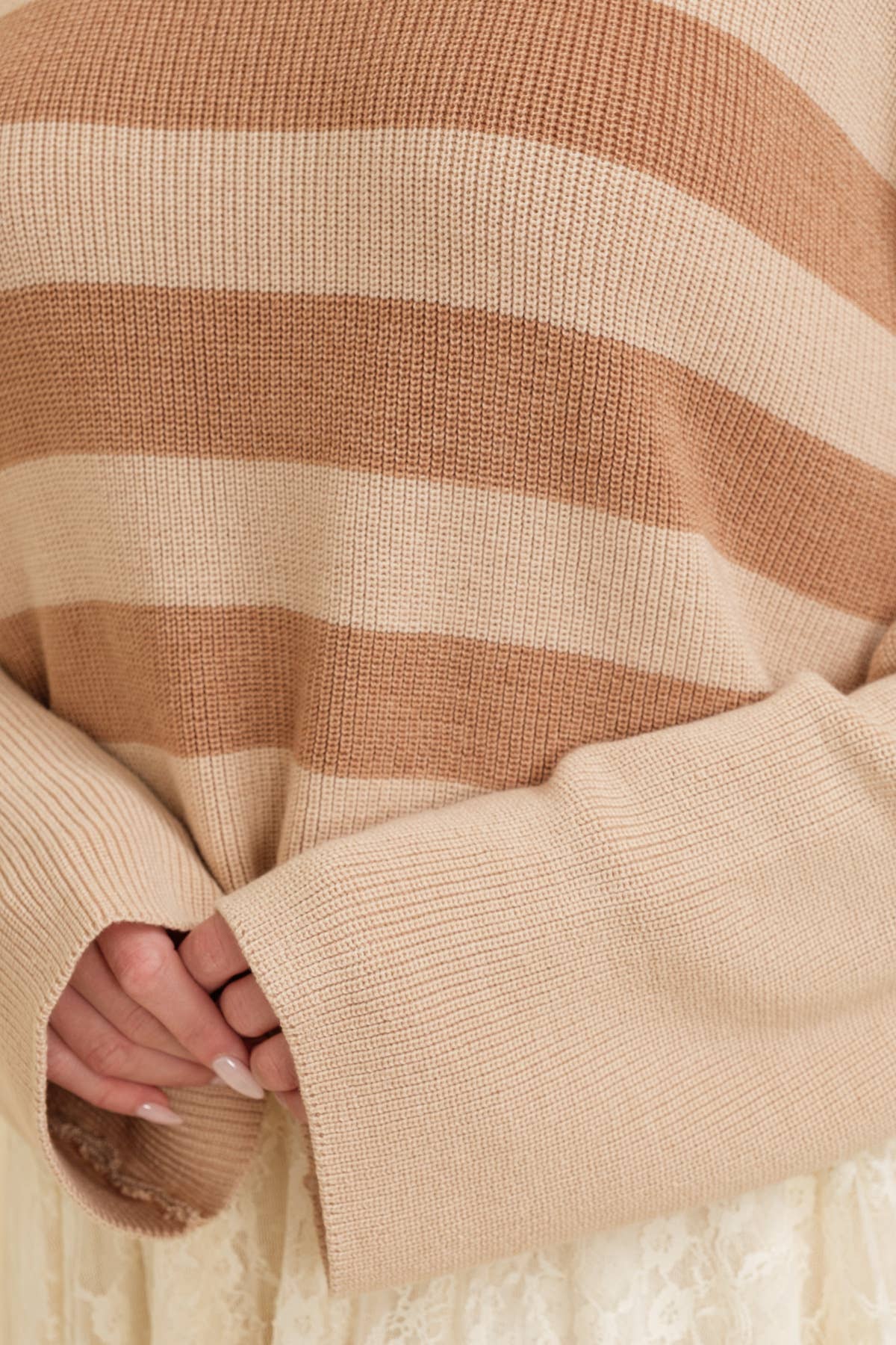 Stripe Ribbed Sweater Top