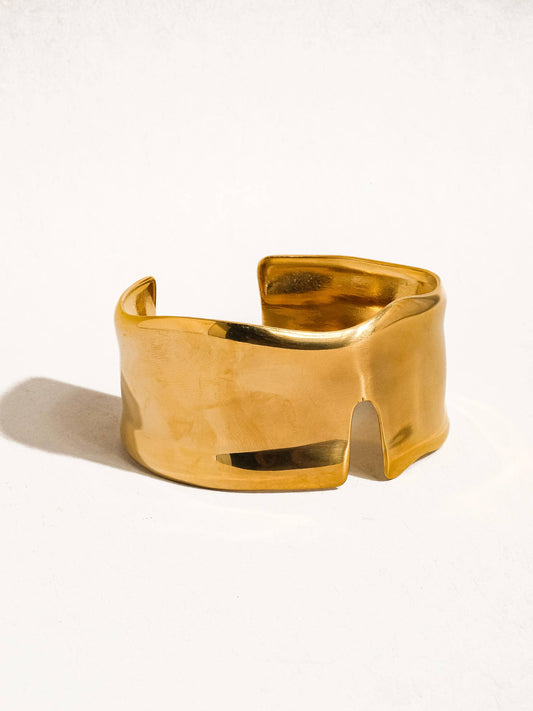 Clyde Gold Abstract Bold Bangle