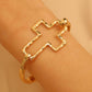 Hammered Open Cross Bangle