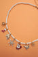 Pearl Chain Necklace with Christmas Charms