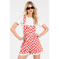 GAME DAY CHECKERED ROMPER BIB OVERALLS