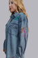 Giddy Up Embroidery Denim Button Up