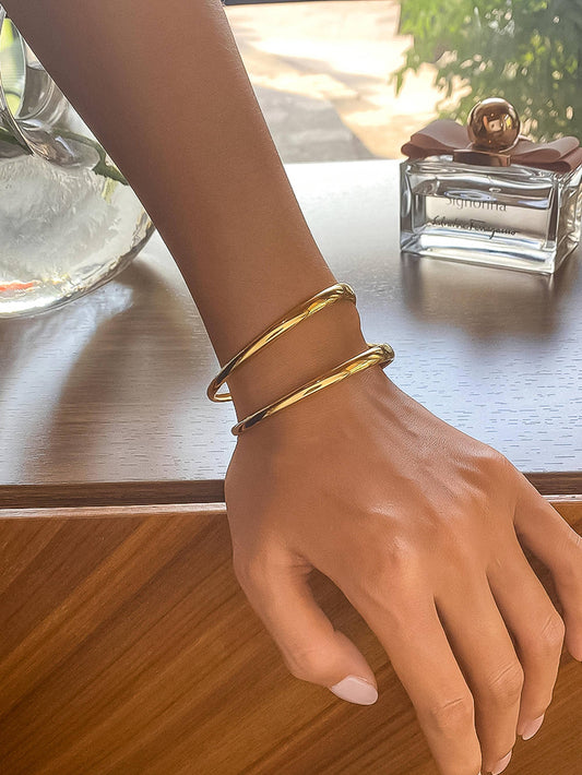 Zahara Gold Double Strap Bracelet
