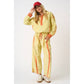 SPORTY STRIPE NYLON PULL ON BARREL LEG PANTS