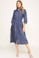 CHLOE CHAMBRAY BUTTON-DOWN MIDI DRESS