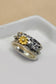 VINTAGE BOHO  TWO TONE SUNFLOWER STATEMENT RING