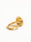 Gold Adjustable Round Stone Ring