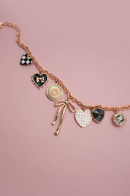 Charm Necklace-Bow Checker
