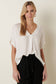 White V Neck Blouse
