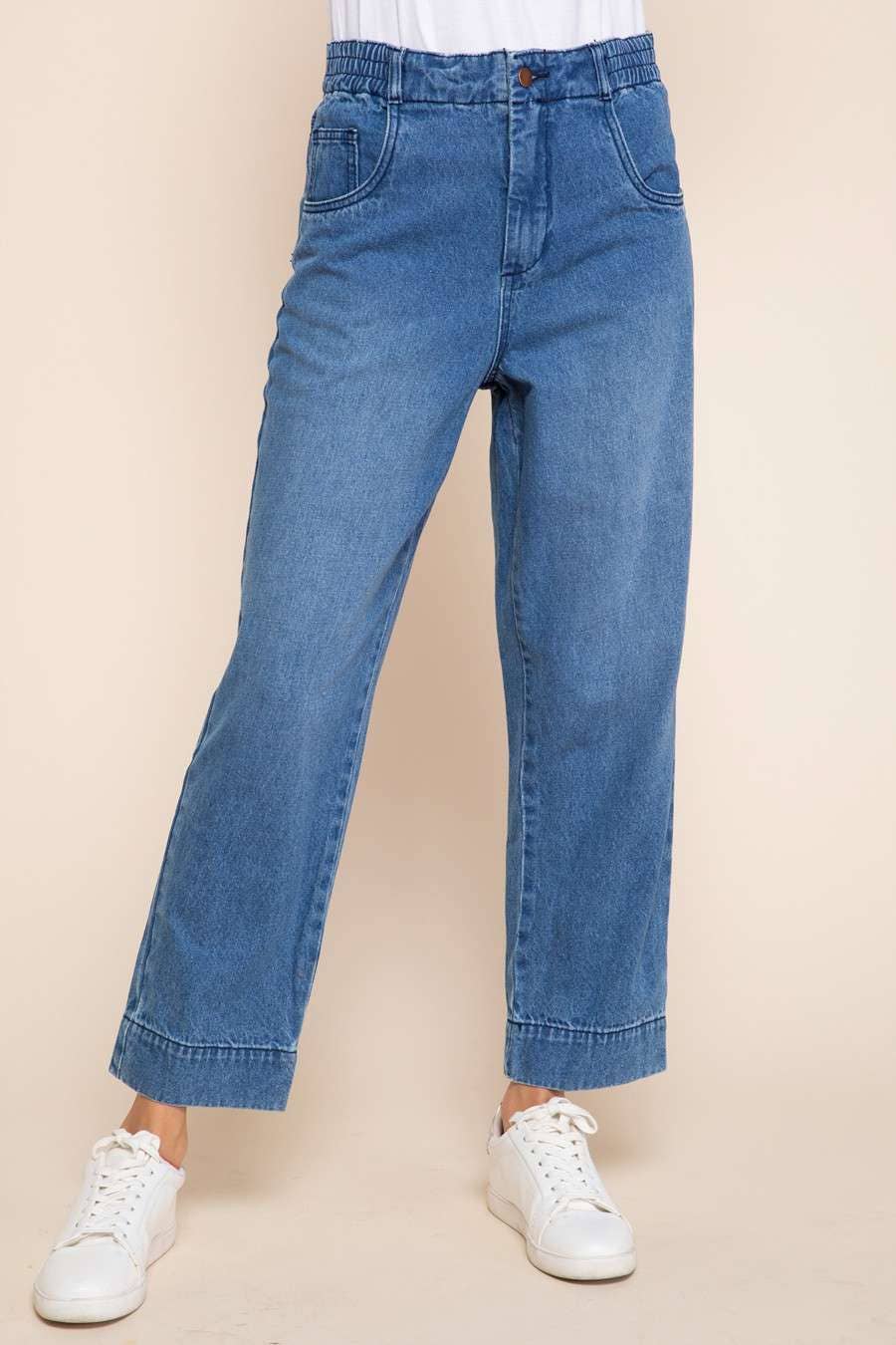 Denim Boyfriend Fit Pants