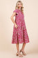 Abstract Print Ruffe Tier Dress