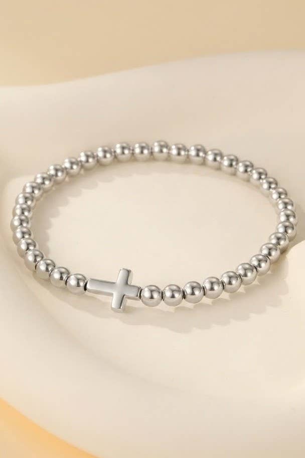 CROSS BALL CHAIN BRACELET