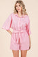 Linen Tie Belt Romper