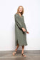 Smocking Olive Green Dress