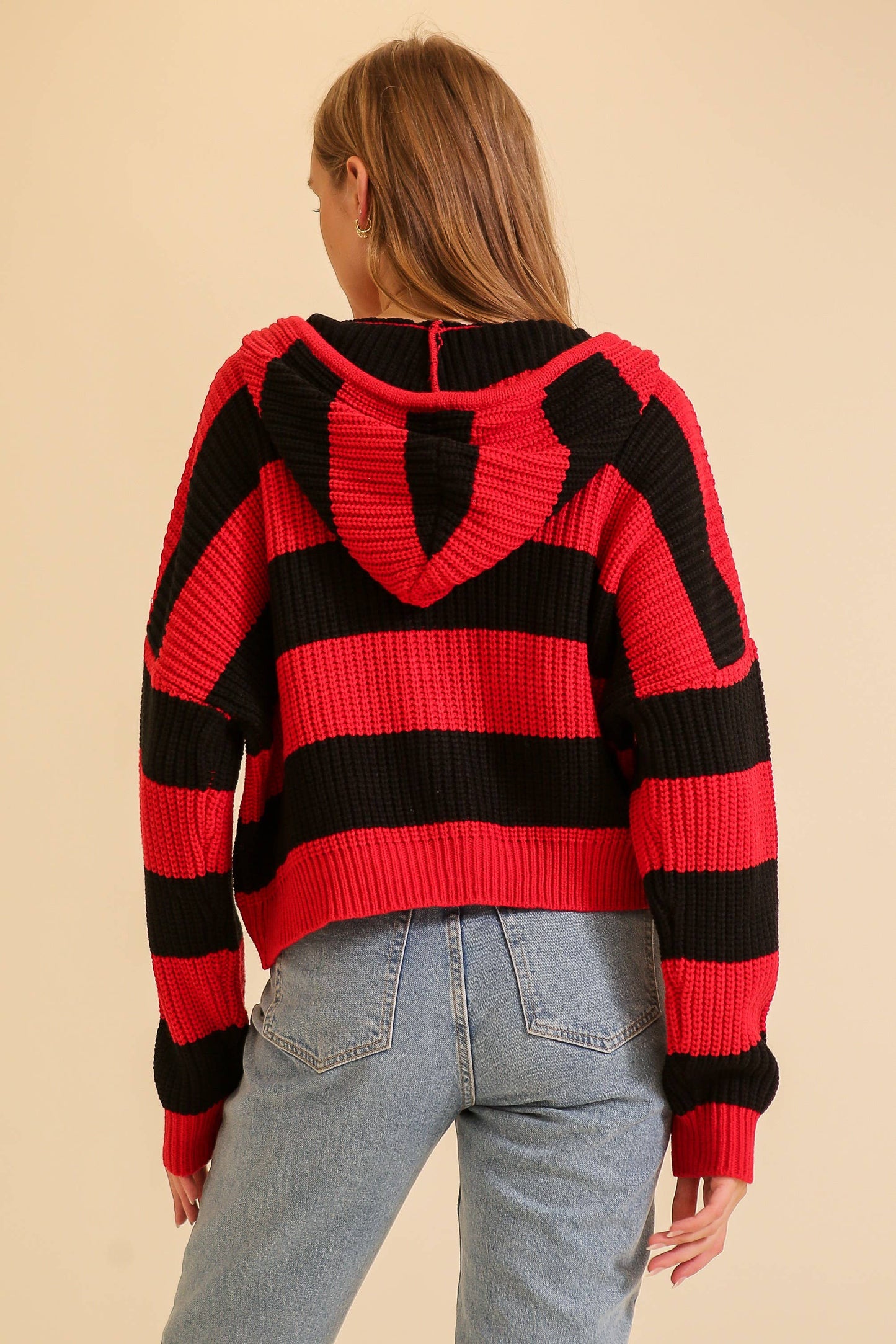 Zip Up Cable Knit Hoodie