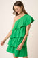 One Shoulder Tier Detail Dress