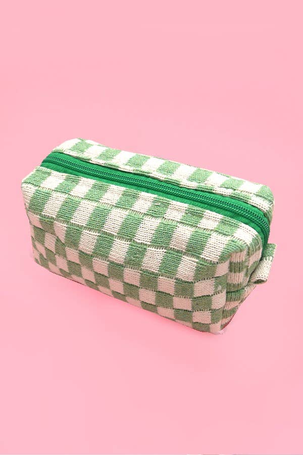 Checker Cosmetic Pouch