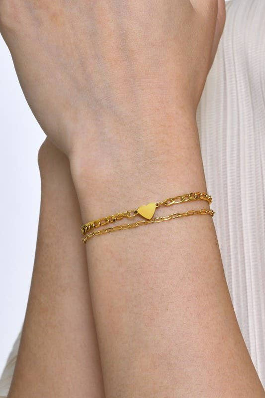 Double Heart Bracelet