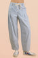 JEAN Striped Barrel Denim Pants