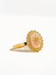 Gold Adjustable Round Stone Ring