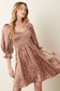 Petal Satin Smocked Mini Dress