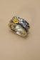 VINTAGE BOHO  TWO TONE SUNFLOWER STATEMENT RING