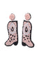 Western Cowboy Boots Beaded Drop Earrings