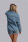 Giddy Up Embroidery Denim Button Up