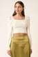 Square Neck Puff Sleeve Crop Top